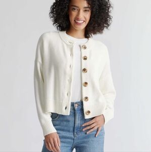 100% Organic Cotton Cropped Cardigan